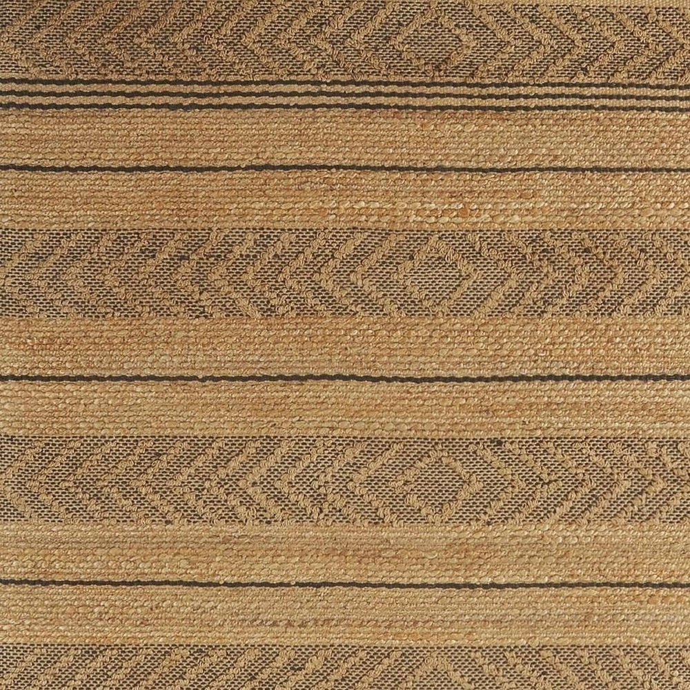 8' X 10' Tan and Gray Bohemian Striped Area Rug