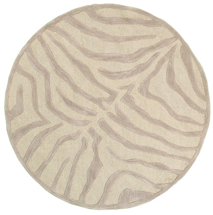 5’ x 8' Taupe Zebra Pattern Area Rug