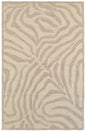 5’ x 8' Taupe Zebra Pattern Area Rug