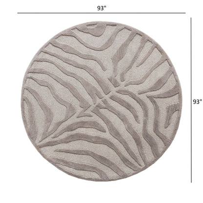 5’ x 8' Taupe Zebra Pattern Area Rug