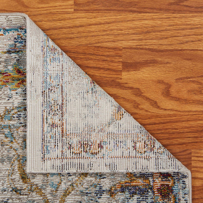 5' X 8' Beige and Ivory Area Rug