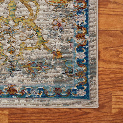 4' X 6' Beige Abstract Garden Area Rug