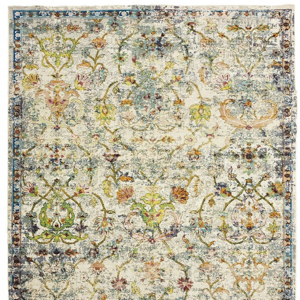 9' X 12' Beige Abstract Garden Area Rug