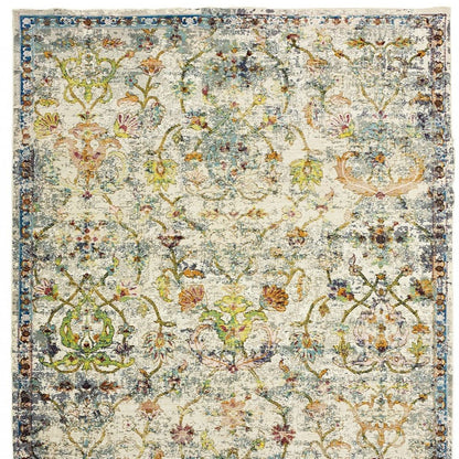 9' X 12' Beige Abstract Garden Area Rug