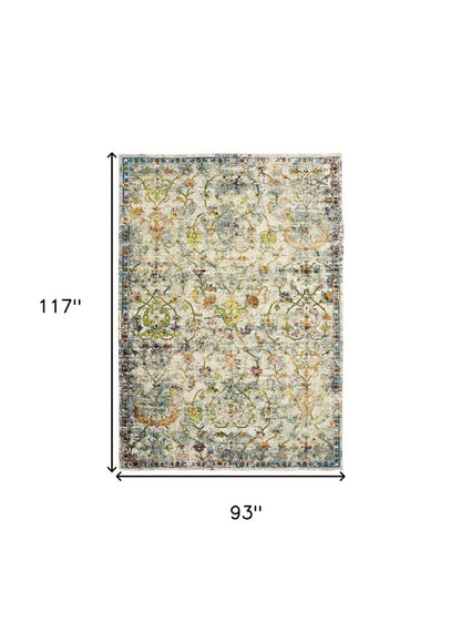 9' X 12' Beige Abstract Garden Area Rug