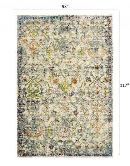 9' X 12' Beige Abstract Garden Area Rug
