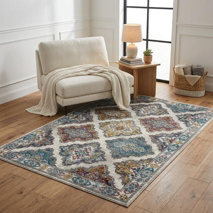 5' X 8' Blue Area Rug