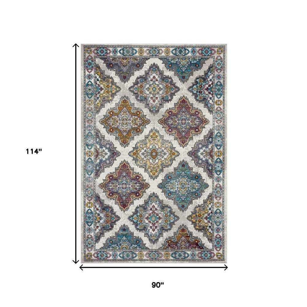 5' X 8' Blue Area Rug