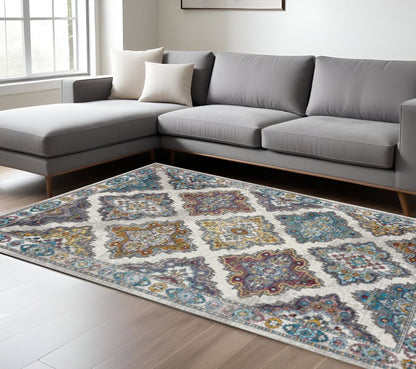 5' X 8' Blue Area Rug
