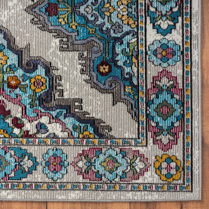 5' X 8' Blue Area Rug
