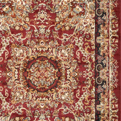 5' X 7' Red Royal Medallion Area Rug