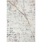 5' X 8' White Abstract Marble Area Rug