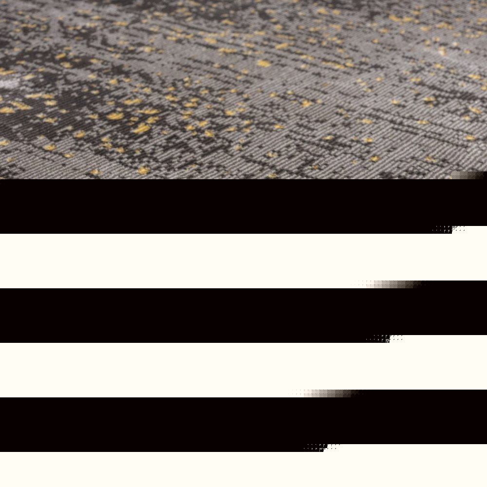 8' X 10' Gray and Yellow Abstract Sprinkle Area Rug