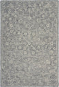 5' X 7' Gray Floral Finesse Area Rug