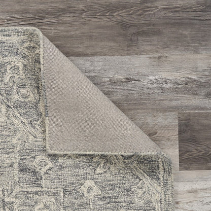 5' X 7' Gray Floral Finesse Area Rug