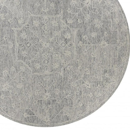 3' x 5' Gray Floral Finesse Area Rug