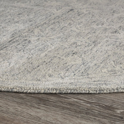 3' x 5' Gray Floral Finesse Area Rug