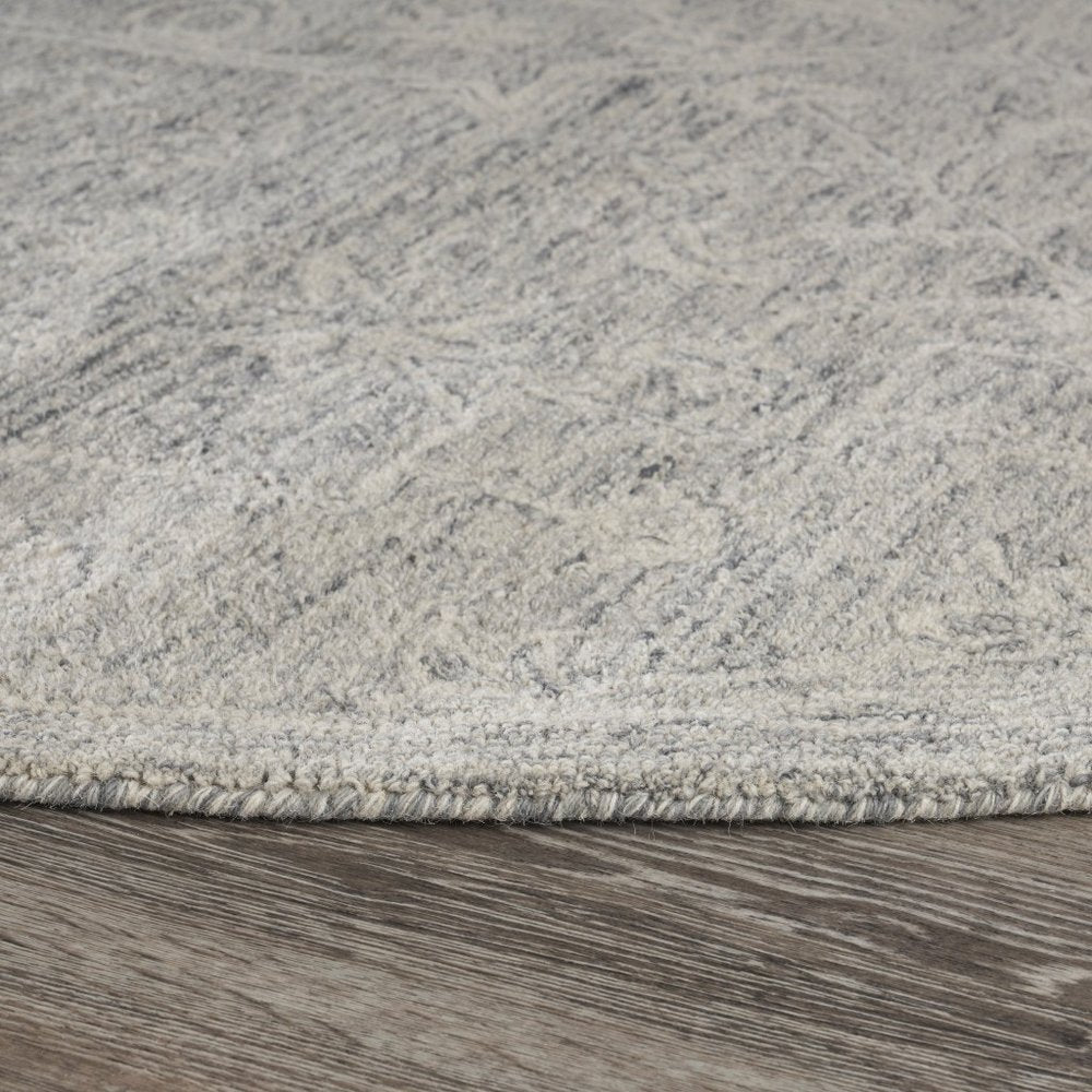 3' x 5' Gray Floral Finesse Area Rug