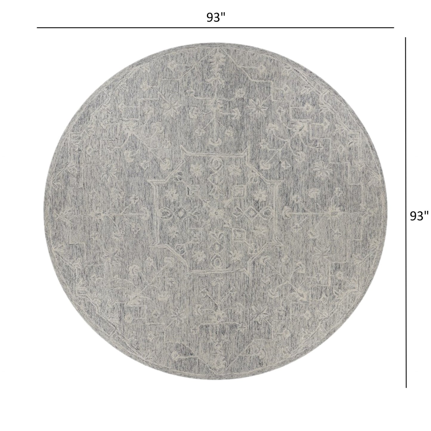 7' x 9' Gray Floral Finesse Area Rug