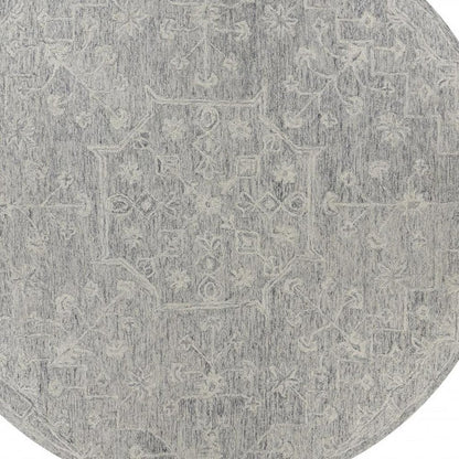 3' x 5' Gray Floral Finesse Area Rug