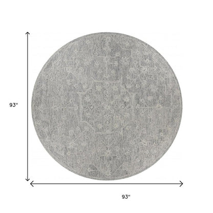 3' x 5' Gray Floral Finesse Area Rug