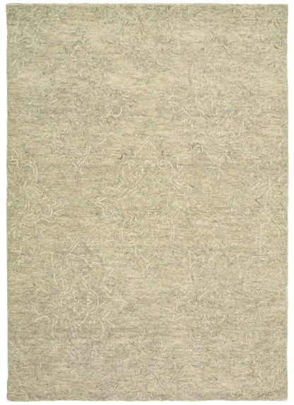 9' X 12' Light Green Floral Paradise Area Rug