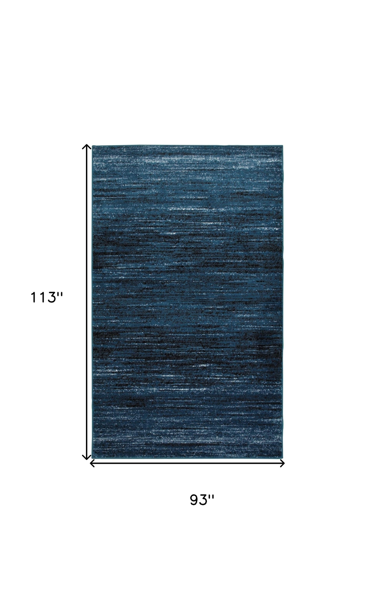 5' X 7' Blue Abstract Ocean Area Rug