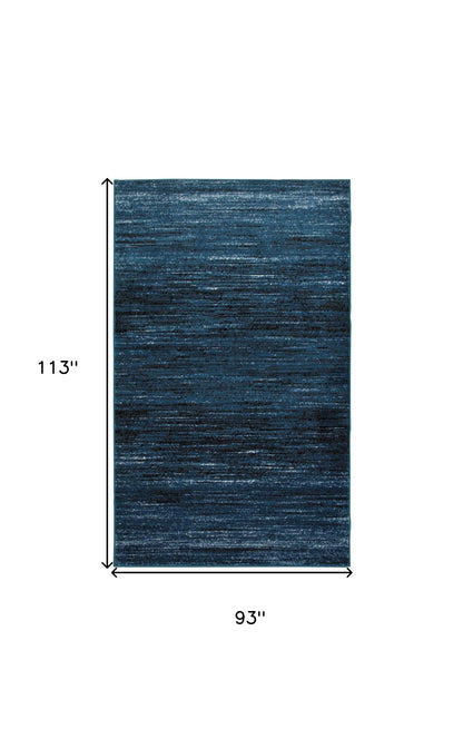 5' X 7' Blue Abstract Ocean Area Rug