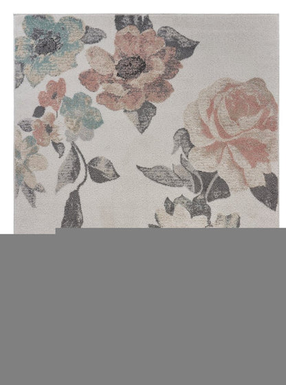 8' X 10' Pink and Ivory Area Rug