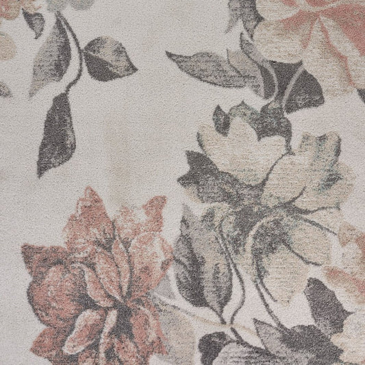 8' X 10' Pink and Ivory Area Rug