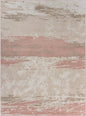 8' X 10' Ivory Beige and Blush Abstract Area Rug