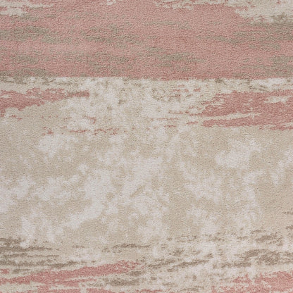 8' X 10' Ivory Beige and Blush Abstract Area Rug