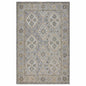 5' X 8' Blue and Tan Traditional Area Rug