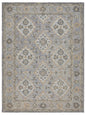 5' X 8' Blue and Tan Traditional Area Rug