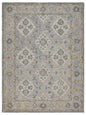 5' X 8' Blue and Tan Traditional Area Rug