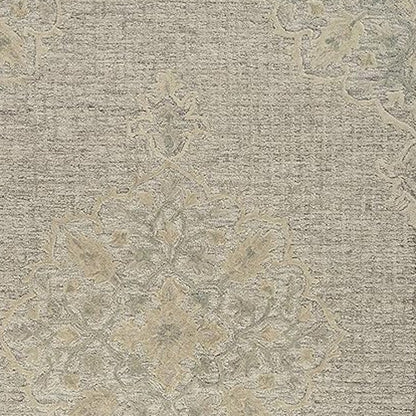 8' X 10' Beige Wool Handmade Area Rug