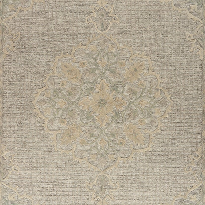 8' X 10' Beige Wool Handmade Area Rug