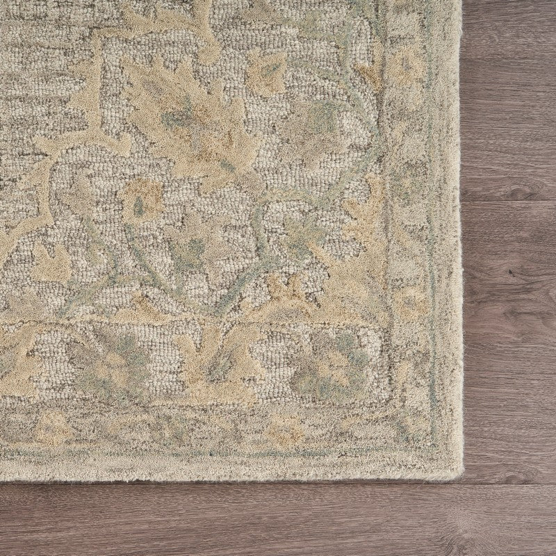 8' X 10' Beige Wool Handmade Area Rug