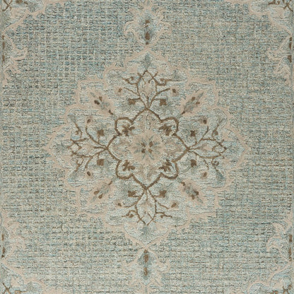 8' X 10' Blue Wool Hand Tufted Area Rug