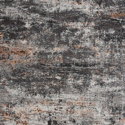 5' X 8' Gray And Orange Storm Area Rug