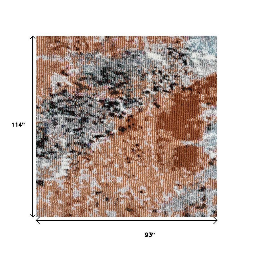 8' X 10' Rustic Brown Abstract Area Rug