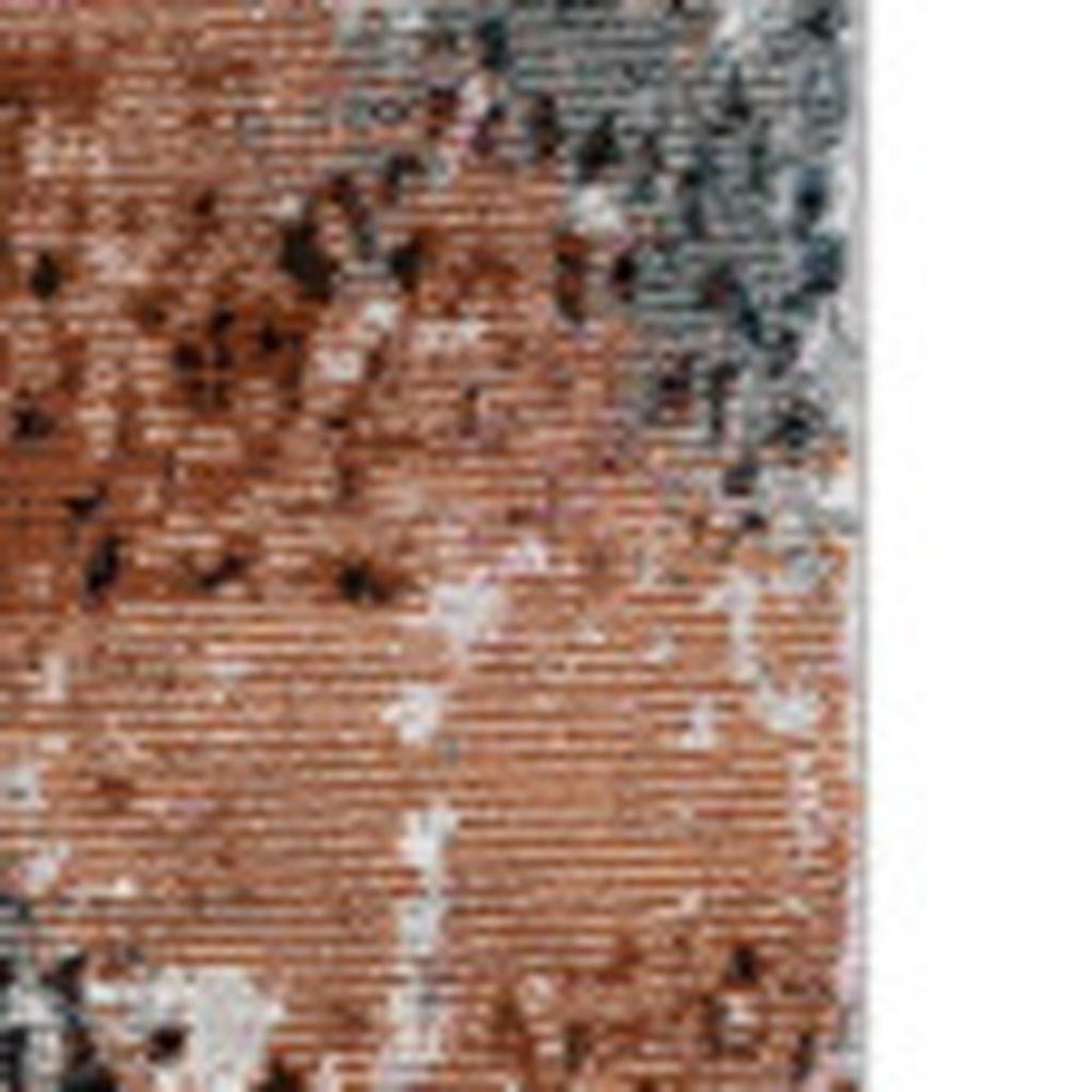 8' X 10' Rustic Brown Abstract Area Rug