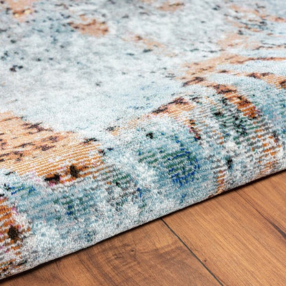 5' X 8' Rustic Brown Abstract Area Rug