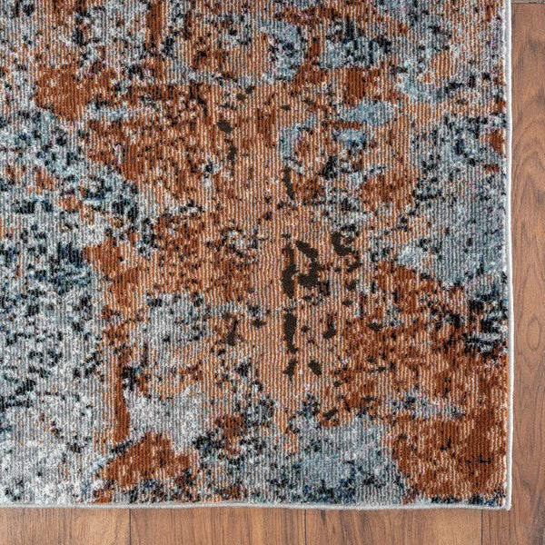 5' X 8' Rustic Brown Abstract Area Rug