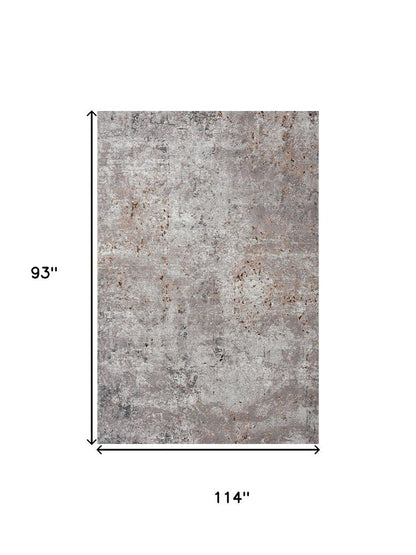 8' X 10' Light Gray Modern Abstract Area Rug