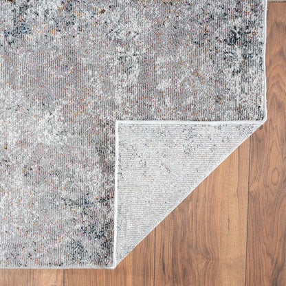 5' X 8' Light Gray Modern Abstract Area Rug