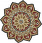 6' Red Wool Hand Tufted Round Rug