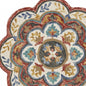 6' Red Wool Hand Hooked Round Rug