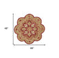4' Red Wool Hand Hooked Round Rug