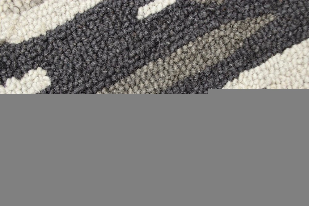 4' Round Black and Gray Camouflage Area Rug